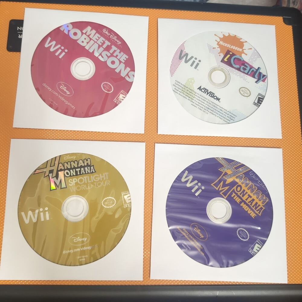 Nintendo Wii Games Lot Disney Hannah Montana Robinsons Nickelodeon ICarly Tested